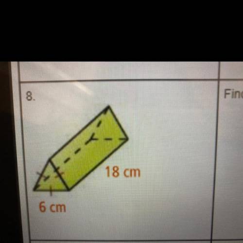 Find the volume of the triangular prism ASAP