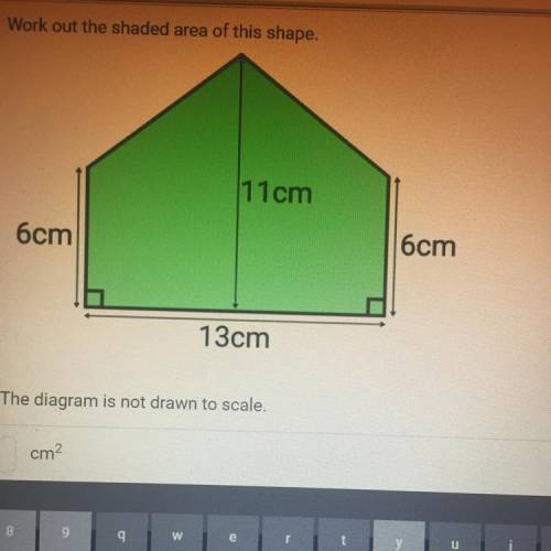 Work out the shaded area of this shape?