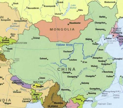Where is the Yellow River? On the map