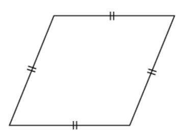 Look at the figure below.

Choose all the names that describe the figure.
A. square
B. rhombus
C.