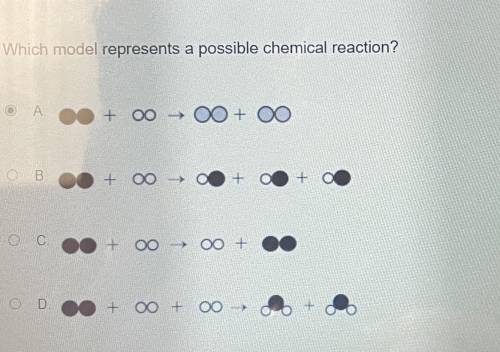 Which model represents a possible chemical reaction?