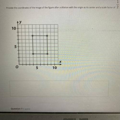 Provide the coordinates of the image of the figure after a dilation with the origin as its center a