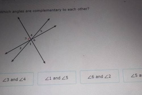 Which angles are complementary to eachother​