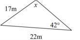 Find the missing values of each triangle given below. Round to the nearest tenth.