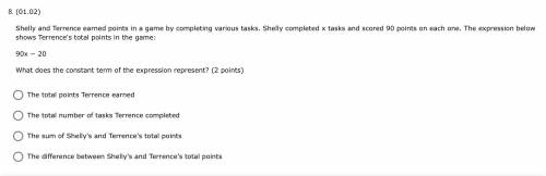 Shelly and Terrence earned points in a game by completing various tasks. Shelly completed x tasks a