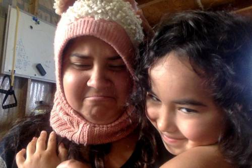 Hello, people, im bore/d so heres my little sister torturing me making me wear a lamb headscarf thi