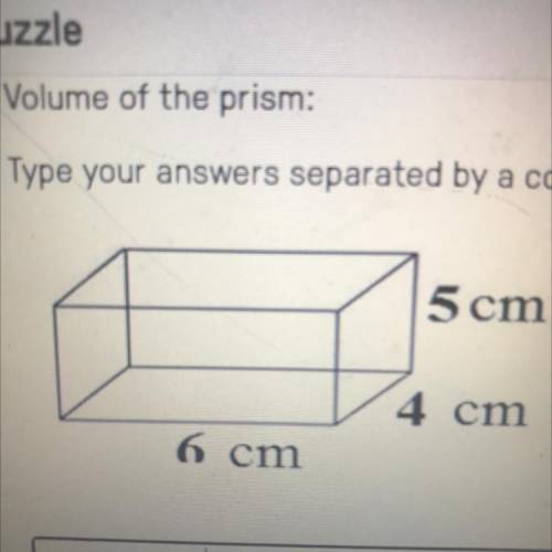 What would of been the volume of the prism in this question?