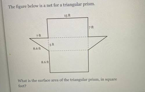 The figure below is a net for a triangular prism (Help)