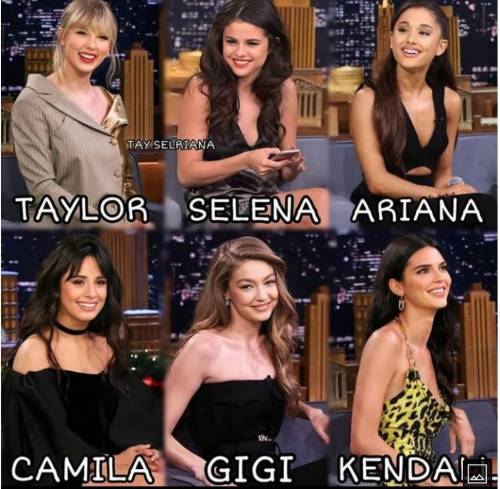 Who is your favourite celebrity?
 

from- Taylor , selena , ariana , Camilla , Gigi and Kendall cho