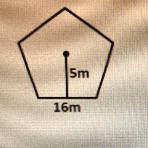 Find the area of the following figure with the given dimension.