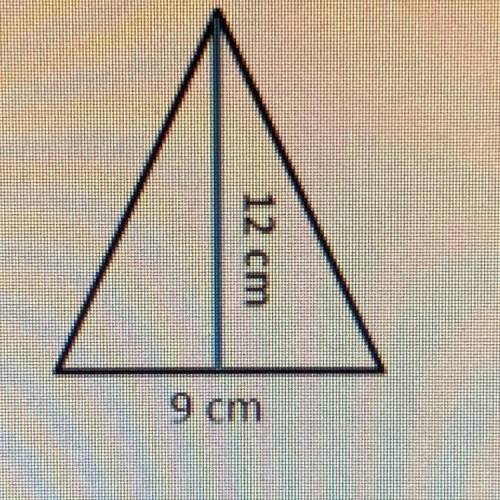 Find the area of the following figure with the given dimension.
