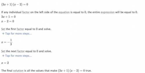 Which of the following points is the solution of the quadratic equation : 3x² - 5x-2=0​