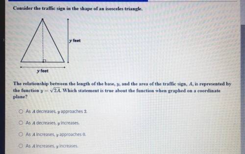Isosceles triangle and area comparison. PICTURE INCLUDED* worth 160 points! pls explain why :)