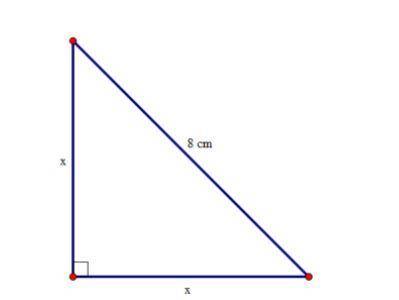 help please i been stuck for 2 hours........... the triangle above is a right-angled isosceles tria