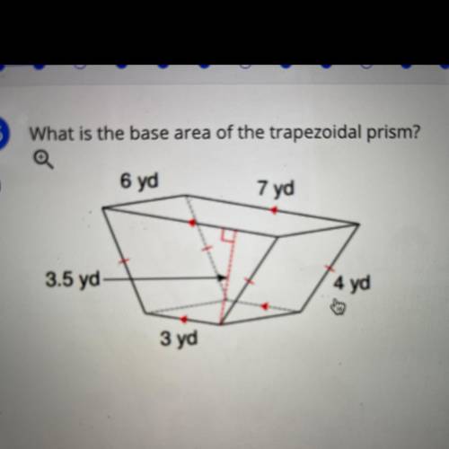 What is the base area of the trapezoidal prism?