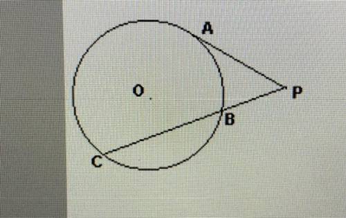In the diagram, AP is a tangent and PBC is a secant in a circle O. If PC = 12 and BC = 9, what is A