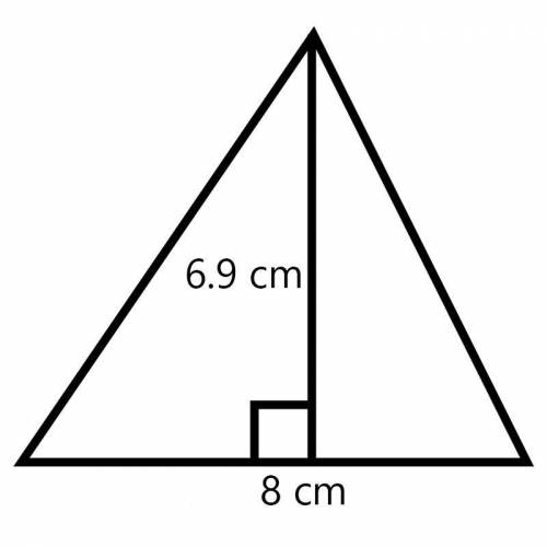 The base of a triangular pyramid is shown below. Suppose each face of the pyramid has an area of 84