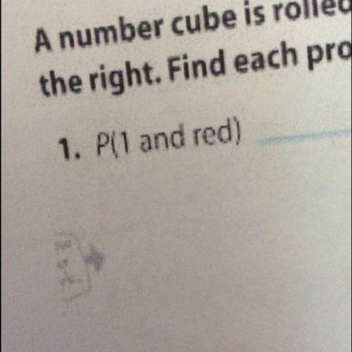 Probability 
P(1 and red)