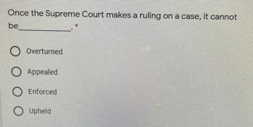 Once the Supreme Court makes a