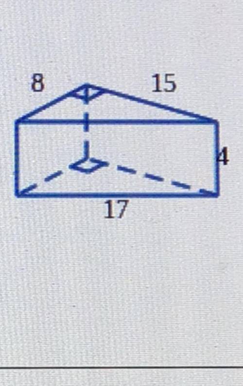 Find the surface area of this triangular prism: