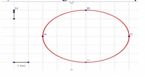 An object moves from point A to B to C to D and finally to A

along the circle shown in the figure