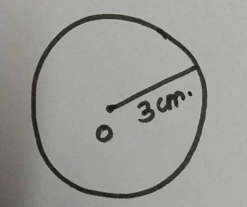 Draw a circle whose radius is 3cm?​