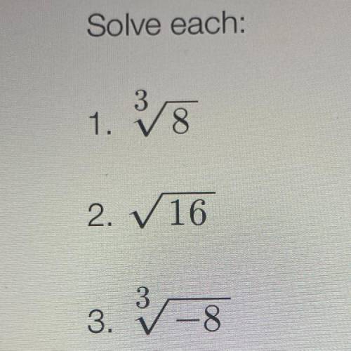 Solve each:
1.
2.
3.