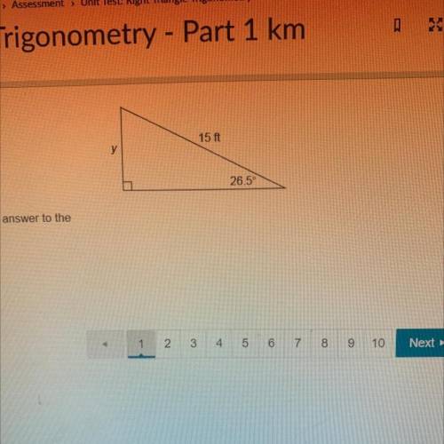 What is the value of y in the triangle