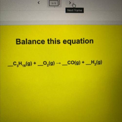 Balance this equation