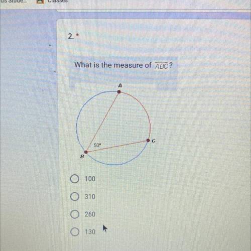 What is the measure of abc?