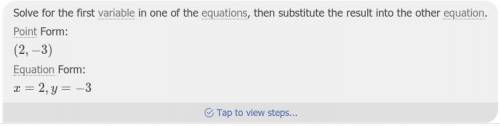 Y = x-5
x+y = -1
What is the solution to the system of equations?