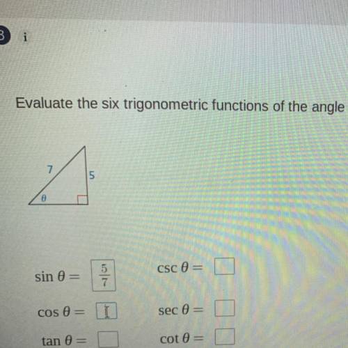 Can someone help me with this? Evaluate the six trigonometric functions of the angle 0?