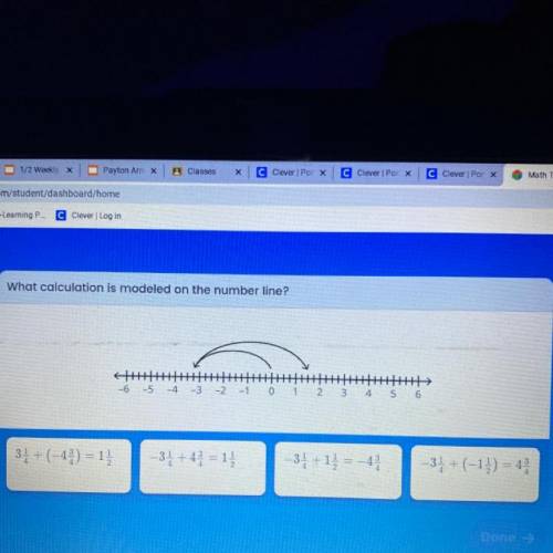 What calculation is modeled on the number line?

Please help and I’m sorry if the pictures kinda b