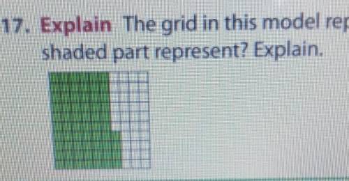 17. Explain The grid in this model represents 1. What decimal does the shaded part represent? Expla
