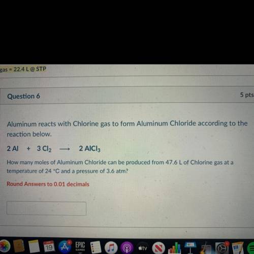 *Urgent*

Aluminum reacts with Chlorine gas to form Aluminum Chloride according to the
reaction be