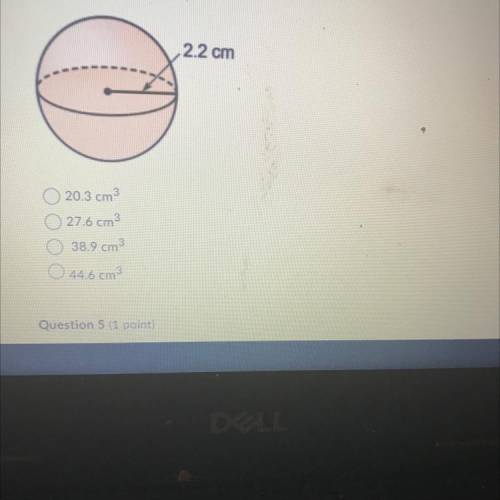 Help please find the volume of the sphere
