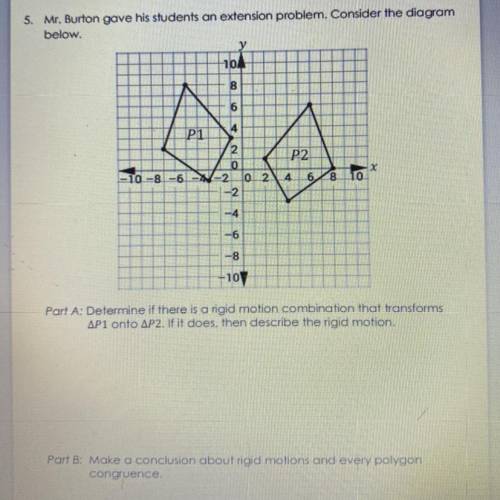 Mr. Burton gave his students an extension problem. Consider the diagram below.

Need help with Par
