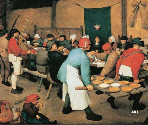 In what ways does this
painting present a snapshot
of peasant life?