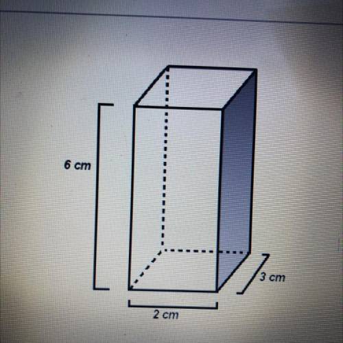 What is the volume of the rectangular prism
A 11cm
B 24cm
C 30cm
D 36cm