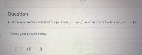 Find the intersection of the parabola