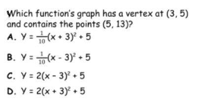 Please Help Find the quadratic!
Please show work will give branliest!