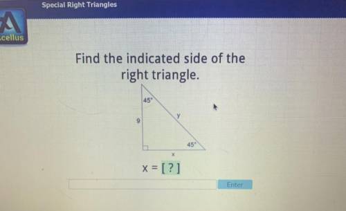 PLEASE HELPP!! Find the indicated side of the right triangle.
