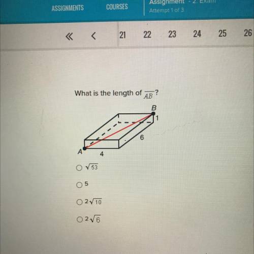 What is the length of ab?