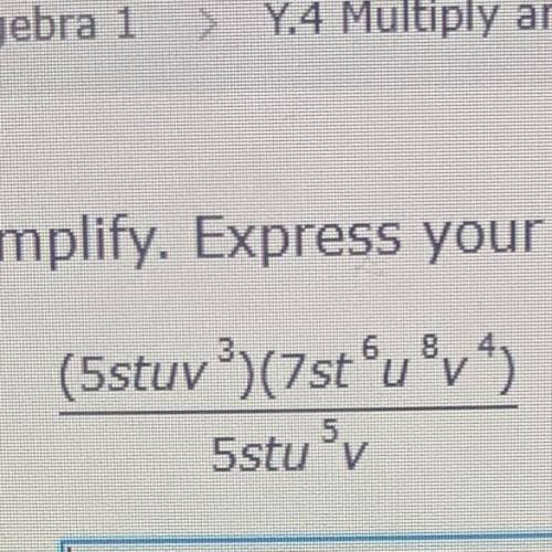 Simplify this expression