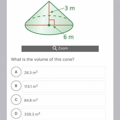 ￼ What is the volume of this cone?