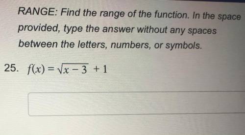 Find the range of the function