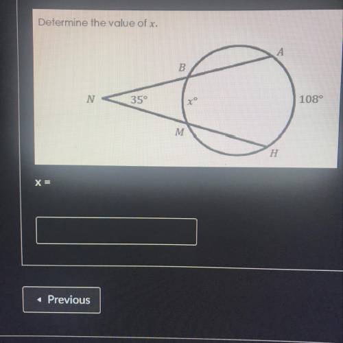 Determine the value of x.
no links please