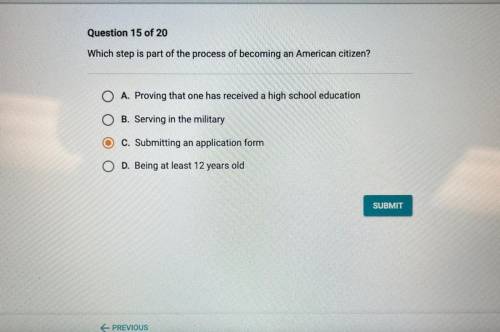 Which step is part of the process of becoming an American citizen?