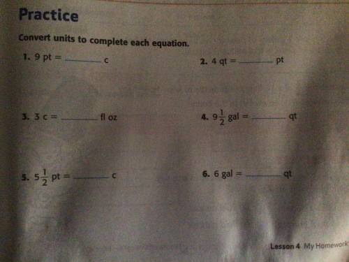 Tell me the answer to 1-6 and can u show me how you got the answers if you can thx

(I will mark y