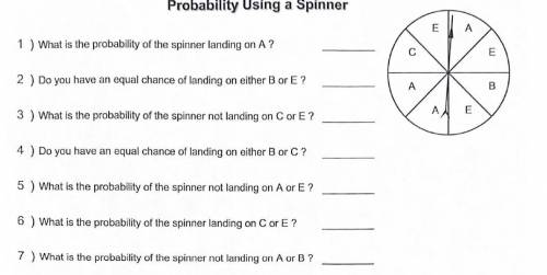 Please help there both on probability using a spinner which is the spinner in the photos